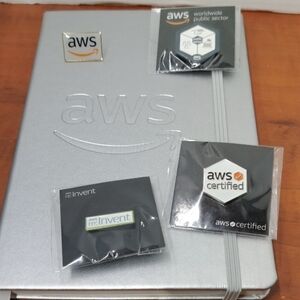 AWS Silver Notebook & Pins